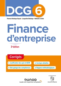 Image de DCG 6 Finance d'entreprise - Corrigés - 3e éd.