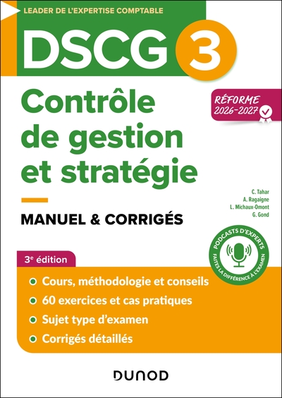Image de DSCG 3 - Contrôle de gestion et stratégie - Manuel - Réforme 2026-2027