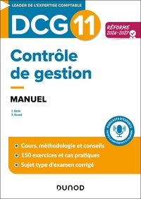 Image de DCG 11 - Contrôle de gestion - Manuel - Réforme 2026-2027