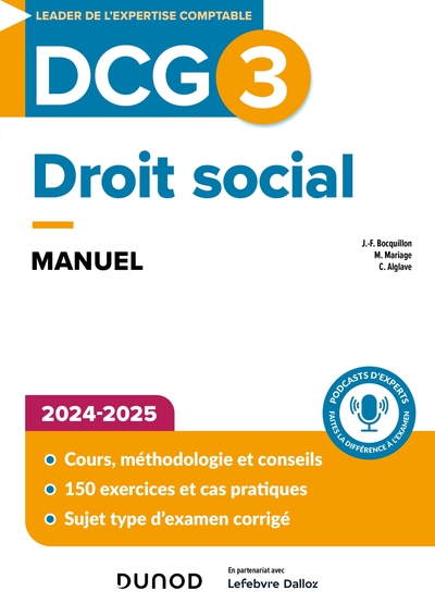 Picture of DCG 3 - Droit social - Manuel 2024-2025