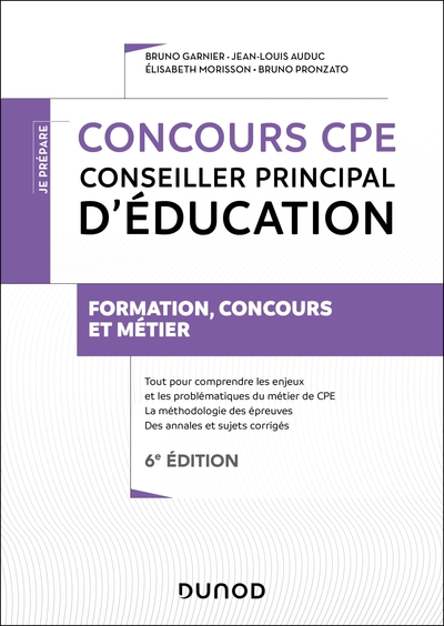 Picture of Concours CPE - Conseiller principal d'éducation - 6e éd.