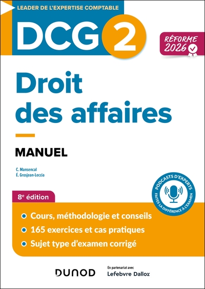Image de DCG 2 Droit des affaires - Manuel - Réforme 2026-2027