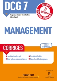 Picture of DCG 7 Management - Corrigés - 2e éd.