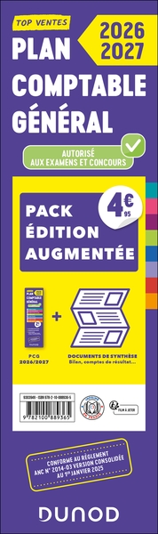 Image de Plan comptable général - Pack édition augmentée : PCG 2026-2027 + Docs de synthèse