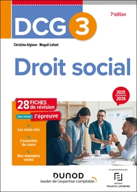 Picture of DCG 3 - Droit social - Fiches 2025-2026
