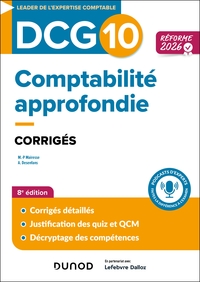 Image de DCG 10 - Comptabilité approfondie - Corrigés - Réforme 2026-2027
