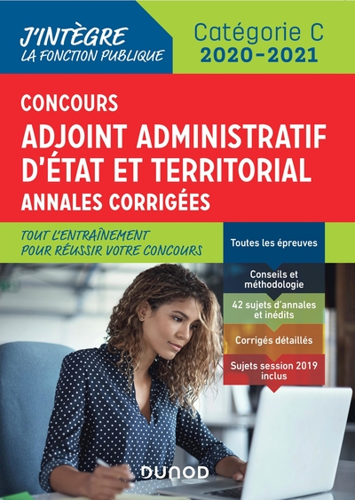 Picture of Concours Adjoint administratif Etat & Territorial - Annales corrigées -  2020-2021