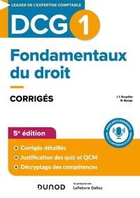 Picture of DCG 1 - Fondamentaux du droit - Corrigés - 5e éd.