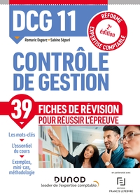 Picture of DCG 11 Contrôle de gestion - Fiches de révision - 2e éd.