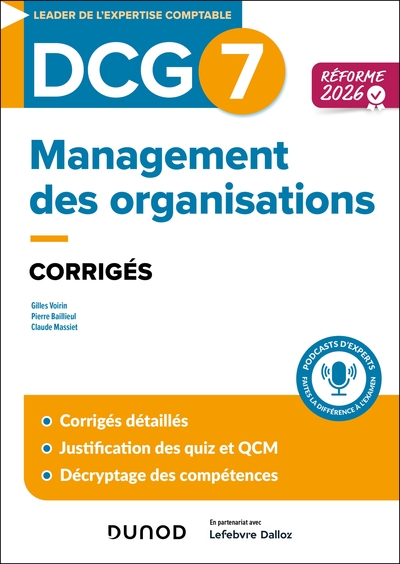 Image de DCG 7 - Management - Corrigés - Réforme 2026-2027