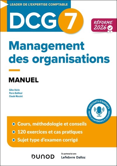 Image de DCG 7 - Management  - Manuel - Réforme 2026-2027