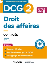 Image de DCG 2 - Droit des affaires - Corrigés - Réforme 2026-2027