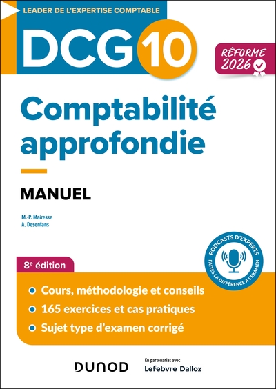 Image de DCG 10 - Comptabilité approfondie - Manuel - Réforme 2026-2027