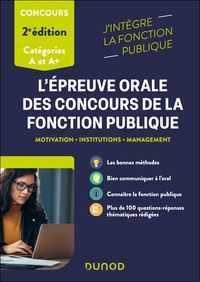 Picture of L'épreuve orale des concours de la fonction publique catégories A et A+