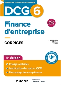 Picture of DCG 6 - Finance d'entreprise - Corrigés - 5e éd.