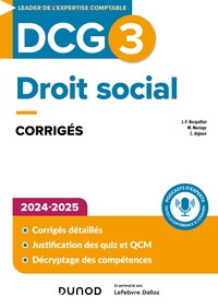 Picture of DCG 3 - Droit social - Corrigés 2024-2025