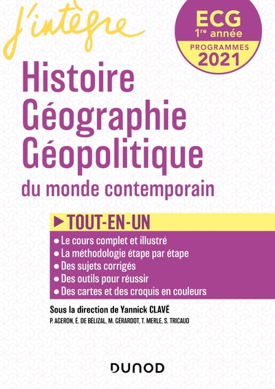 Image de ECG 1re année Histoire Géographie Géopolitique - 2021 - Tout-en-un