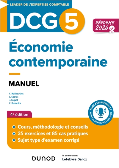 Image de DCG 5 - Économie contemporaine - Manuel - Réforme 2026-2027