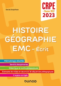 Image de Concours Professeur des écoles - Histoire Géographie EMC - Ecrit - CRPE 2023  - Master MEEF