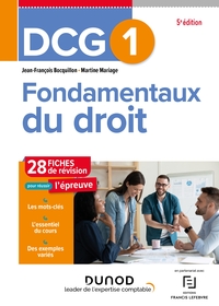 Picture of DCG 1 - Fondamentaux du droit - Fiches