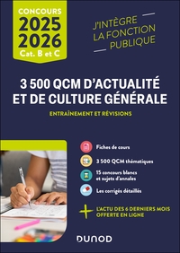 Picture of 3 500 QCM d'actualité et de culture générale 2025 - Catégories B et C