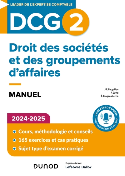 Picture of DCG 2 Droit des sociétés et des groupements d'affaires - Manuel 2024-2025