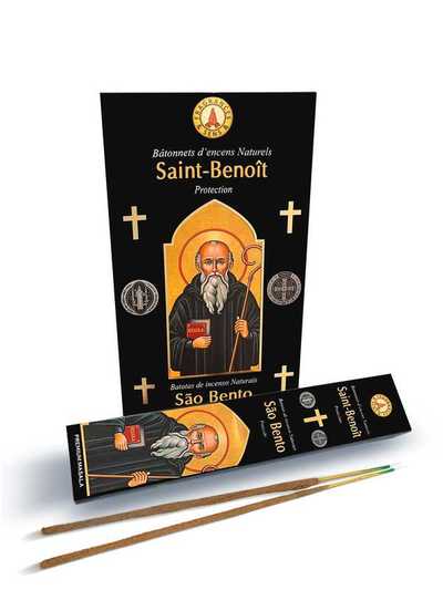 Image de Encens en Batonnets , boite de 12 étuis de 15 bâtons Saint Benoit
