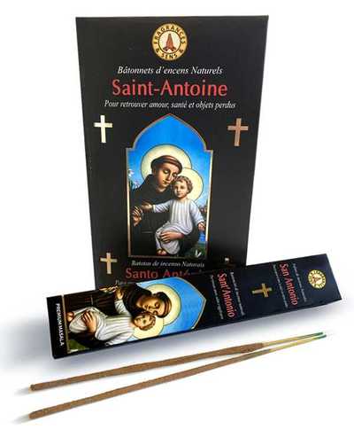 Image de Encens en Batonnets , boite de 12 étuis de 15 bâtons Saint Antoine