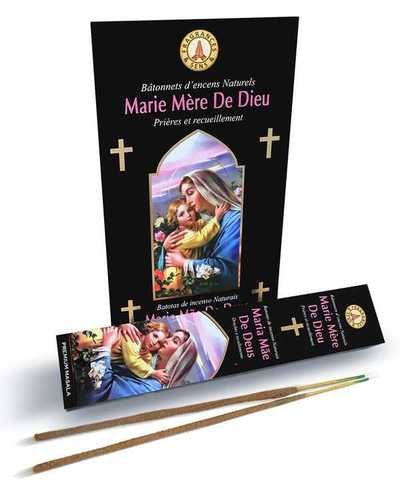 Image de Encens en Batonnets , boite de 12 étuis de 15 bâtons Marie Mère de Dieu