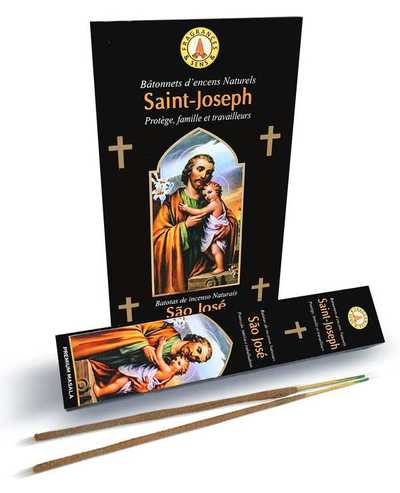 Image de Encens en Batonnets , boite de 12 étuis de 15 bâtons Saint Joseph
