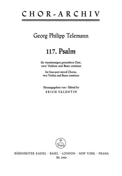 Image de GEORG PHILIPP TELEMANN : PSALM 117 LAUDATE JEHOVAM - SATB ET ACCOMPAGNEMENT