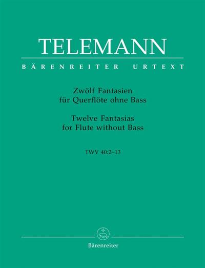 Picture of GEORG PHILIPP TELEMANN : 12 FANTAISIES POUR FLUTE TRAVERSIERE SANS BASSE TWV 40:1-12