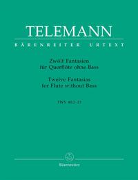Picture of GEORG PHILIPP TELEMANN : 12 FANTAISIES POUR FLUTE TRAVERSIERE SANS BASSE TWV 40:1-12