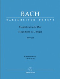 Picture of JEAN SEBASTIEN BACH : MAGNIFICAT IN D BWV 243 - MAGNIFICAT EN RE MAJEUR - CHANT & REDUCTION PIANO