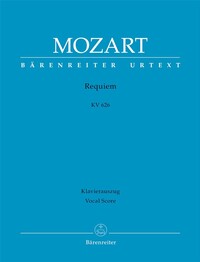 Picture of WOLFGANG AMADEUS MOZART : REQUIEM K.626 - SATB & PIANO - CHANT ET REDUCTION DE PIANO