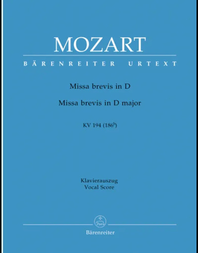 Picture of WOLFGANG AMADEUS MOZART : MISSA BREVIS IN D MAJOR K. 194 - CHANT PIANO