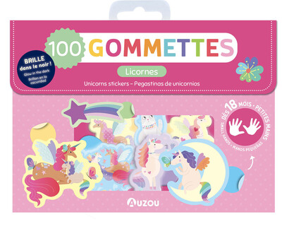 Picture of Ma pochette de 100 gommettes Licornes - qui brillent dans le noir