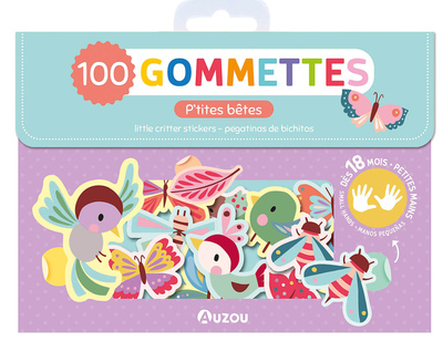 Image de MA POCHETTE DE 100 GOMMETTES - LES P'TITES BÊTES