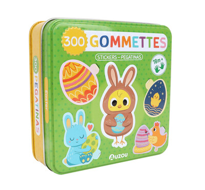 Image de Boite de gommettes métal - pâques