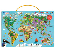 Image de Ma carte du monde magnétique en puzzle - Je découvre le monde avec Loup