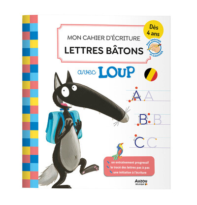 Image de Mon cahier d'écriture lettres bâtons avec Loup