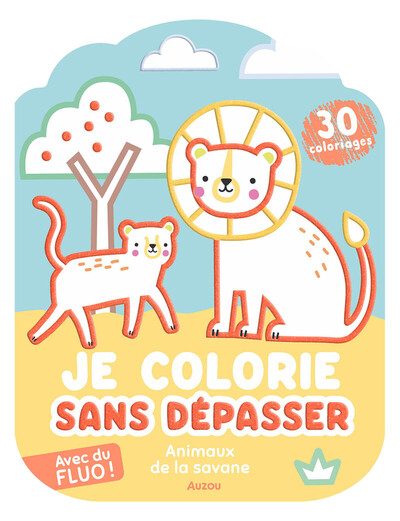 Picture of Coloriages fluo - Animaux de la savane