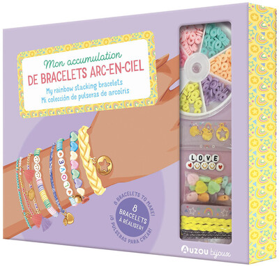 Picture of Ma boîte à bijou - Mon accumulation de bracelets arc-en-ciel