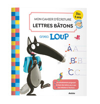 Picture of Mon cahier d'écriture lettres batons avec loup