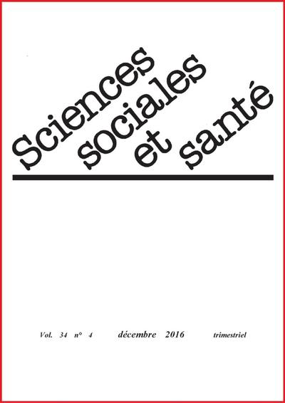 Picture of Revue sciences sociales et santé - Volume 34 n°4 - Décembre 2016