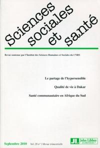 Picture of Revue Sciences Sociales et Santé - Vol. 28 N°3 - Septembre 2010