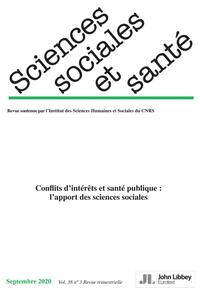 Picture of Revue Sciences Sociales et Santé. Vol. 38 - N°3-2020 (septembre 2020)
