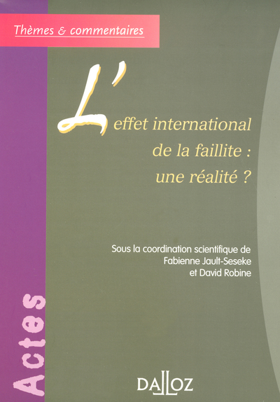 Image de L'effet international de la faillite : une réalité ?