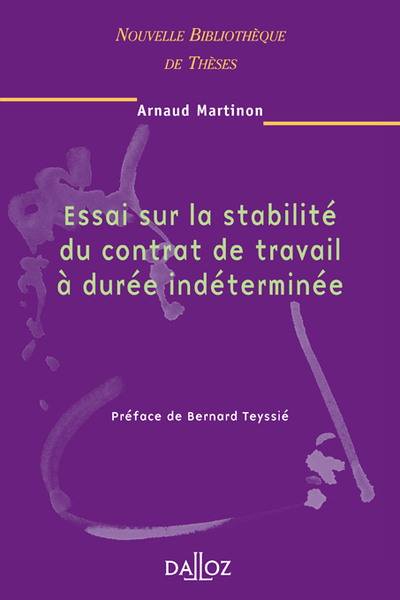Picture of Essai sur la stabilité du contrat de travail à durée indéterminée - Tome 48