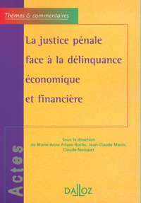 Picture of La justice pénale face à la délinquance économique et financière